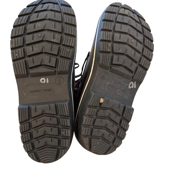 Ozark Trail Black Red Plaid Fur Boot Thinsulate Size 6 Winter Waterproof Insulat - Picture 9 of 14